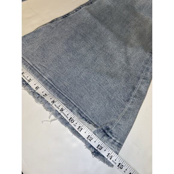 Bayeas Ultra High Rise Distressed Flare Jeans Light Wash Women’s 30W NWT Retro - Picture 9 of 11